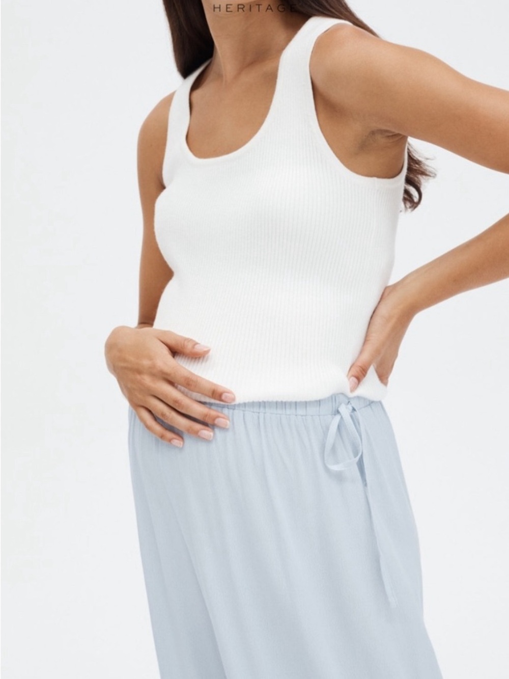 Heritage White Ribbed Tank Top — Women's Intimates